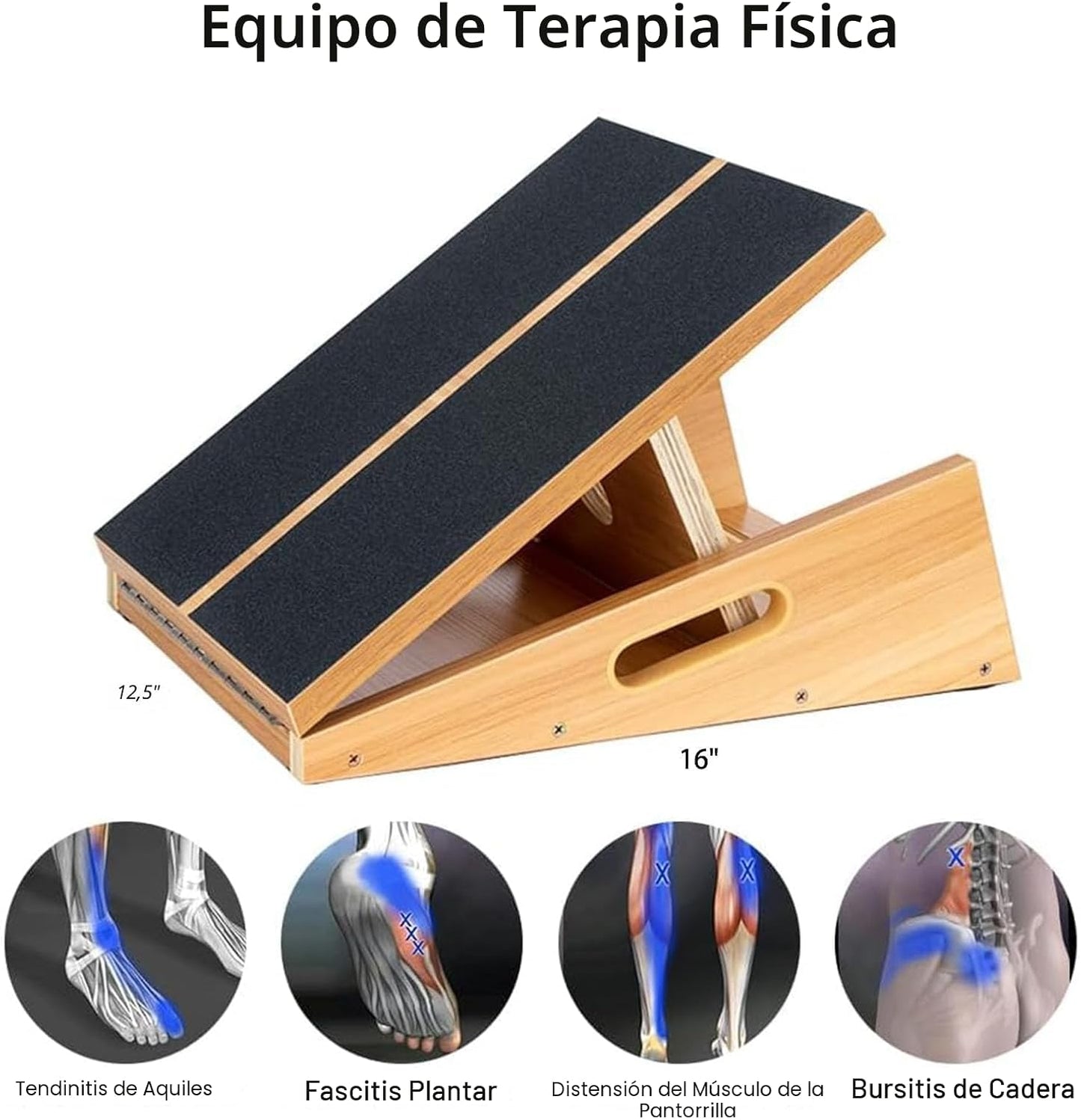 Tabla madera ajustable estirador pantorrillas