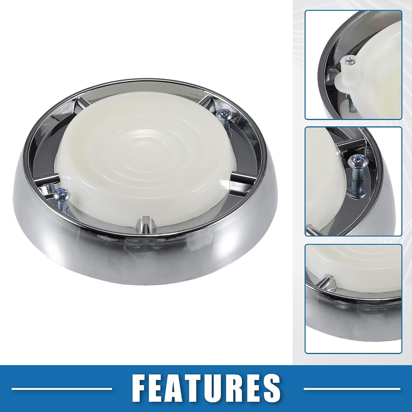 Cubierta lente luz interior Ford Mustang 67-70 tono plateado