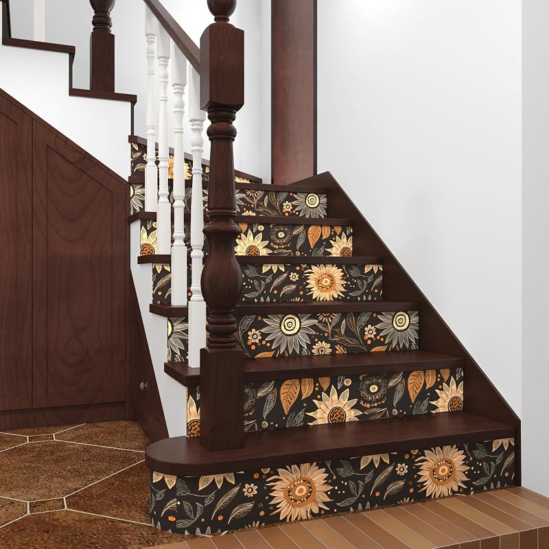 Papel tapiz oscuro autoadhesivo estilo bohemio para pared