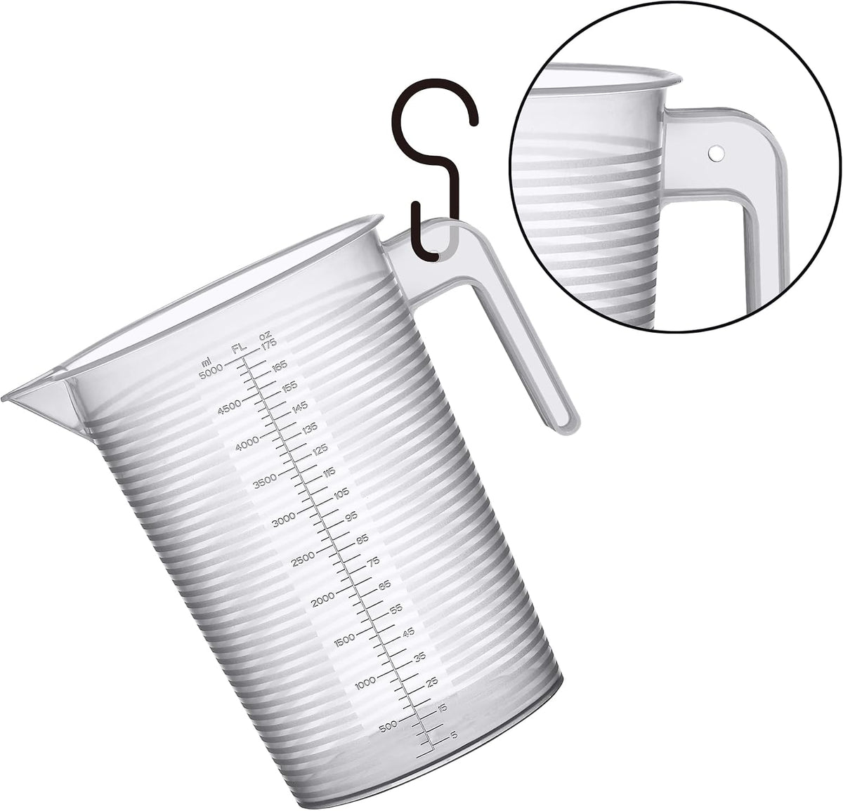Jarra medidora plástico 128oz grado alimenticio 2 pzas