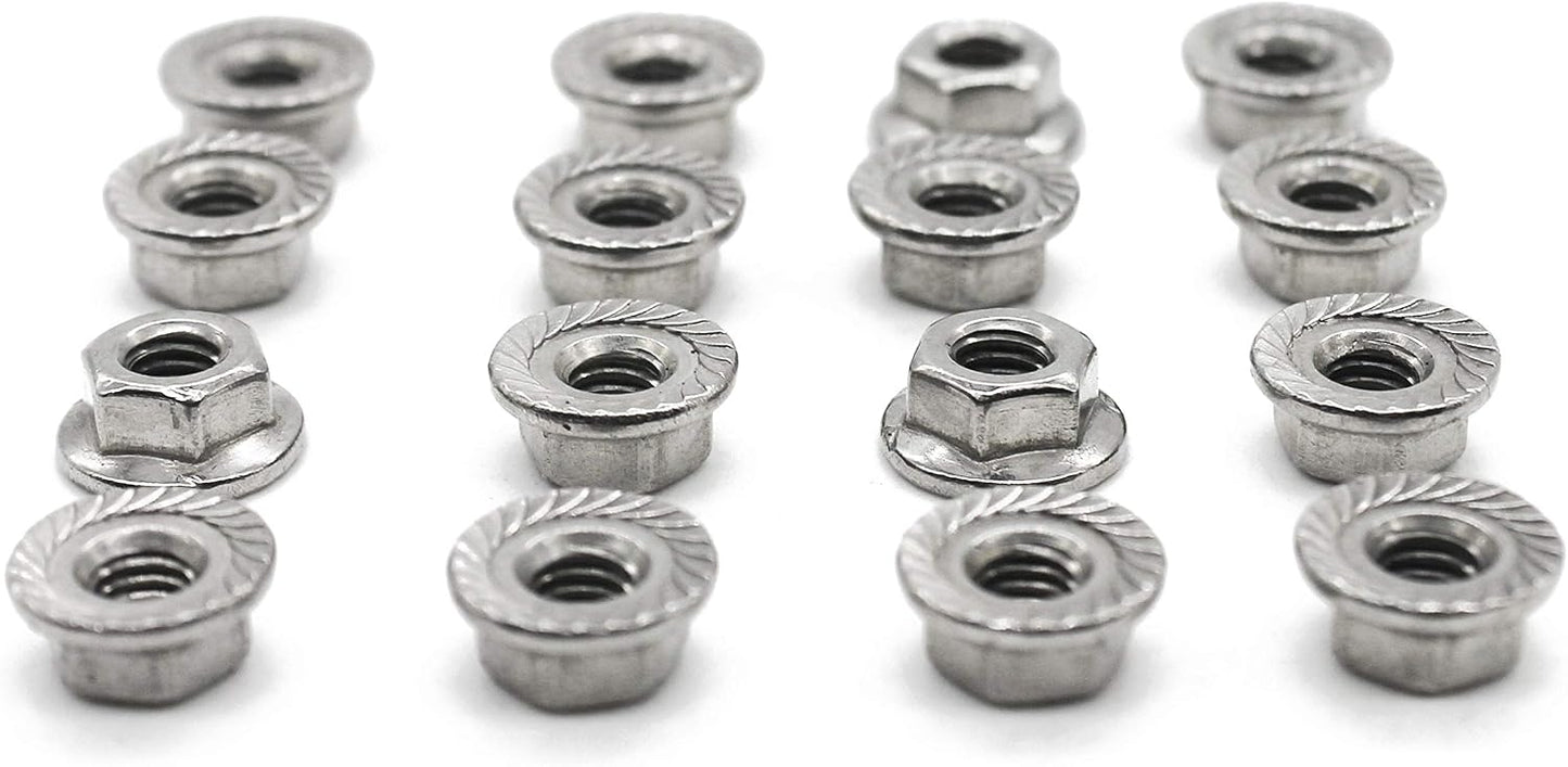 Tuercas hex M5x0.8 acero inox 304 brillante 100pzas
