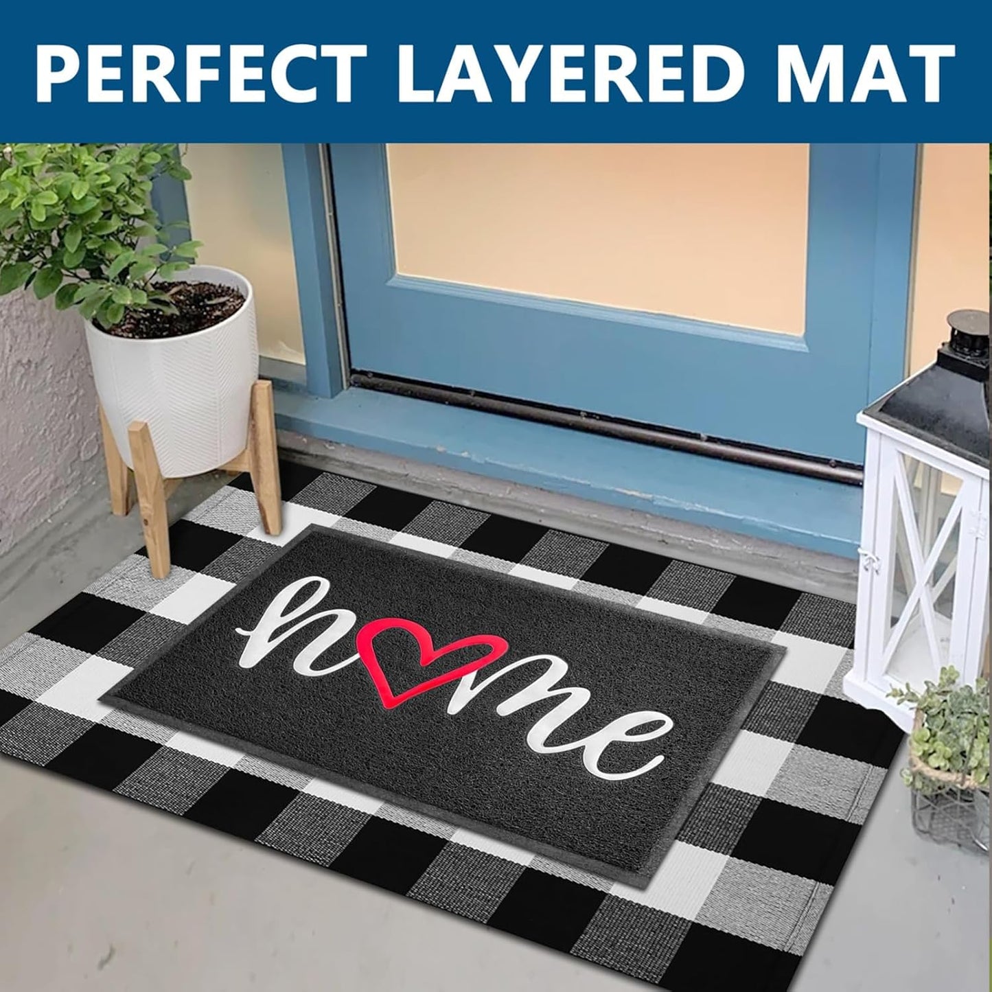 2 Alfombras Puerta 30x17.5" Antiderrap Absorbente