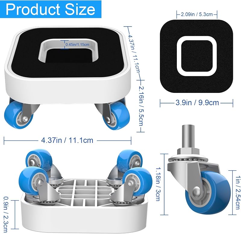 Carrito muebles ruedas giratorias 360° para sofás pesados