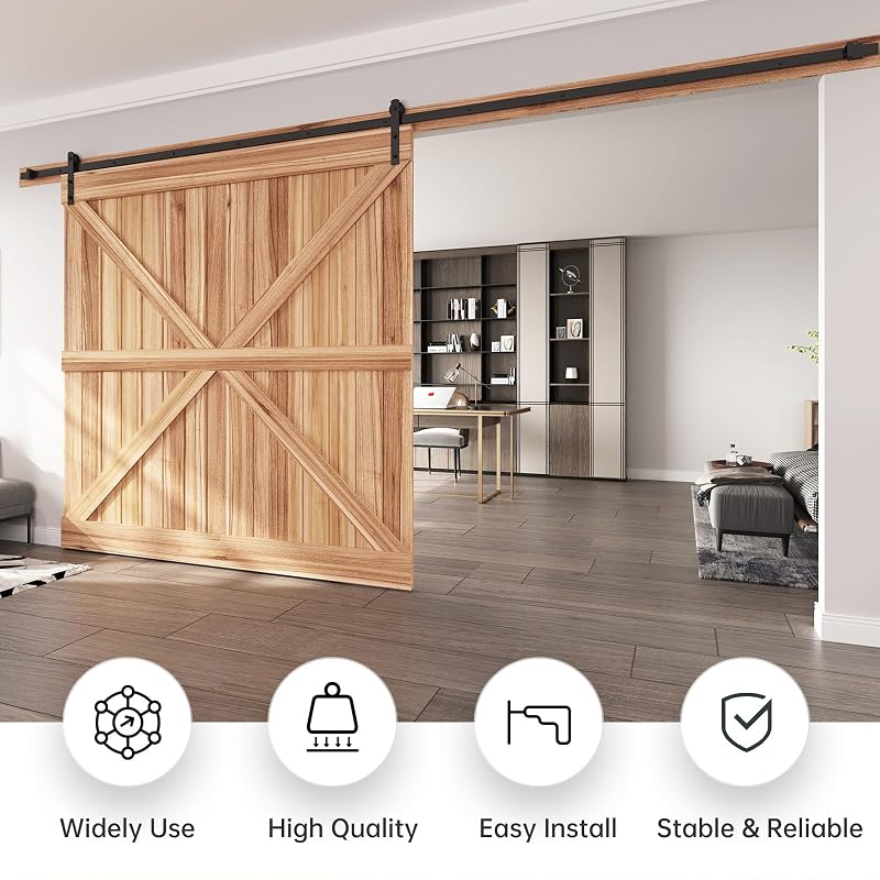 Kit rieles puerta corrediza granero 14ft polea recta