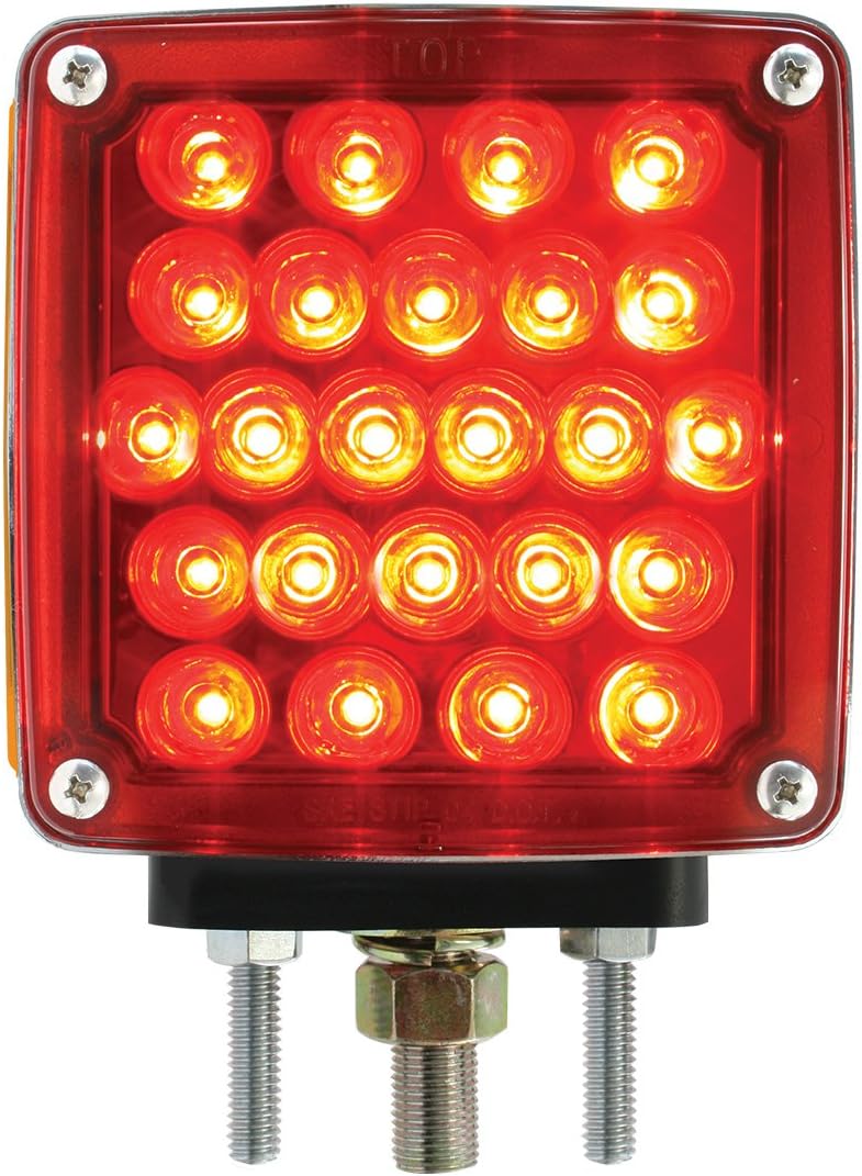 Luz pedestal 2 cara ámbar/rojo 77624