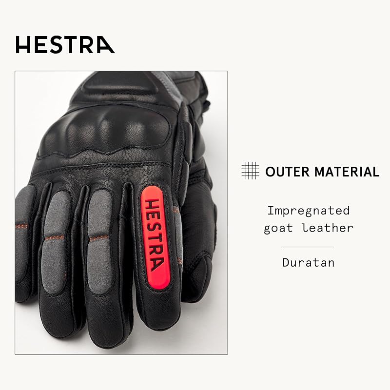 Guante esquí 5 dedos Hestra Impact Racing SR