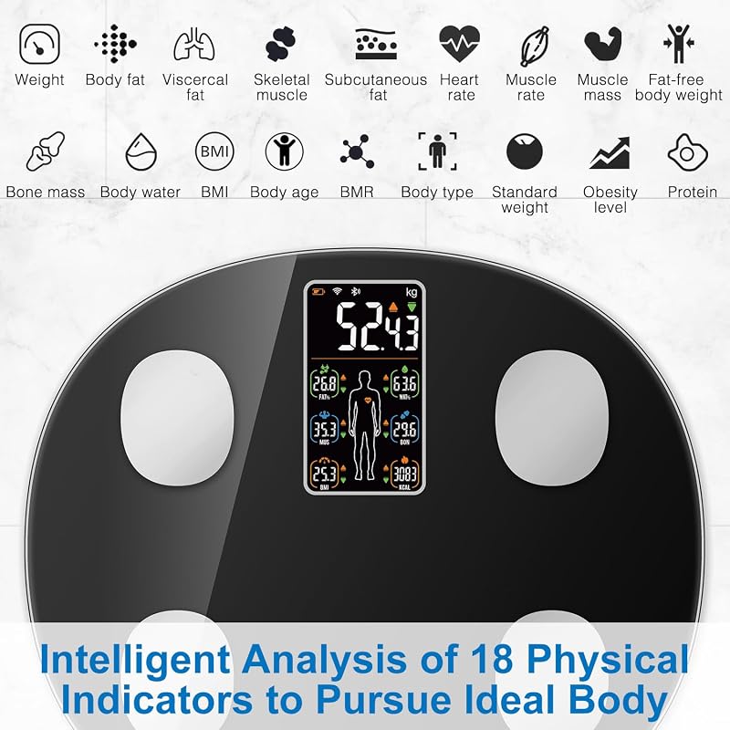 Báscula inteligente peso corporal Bluetooth