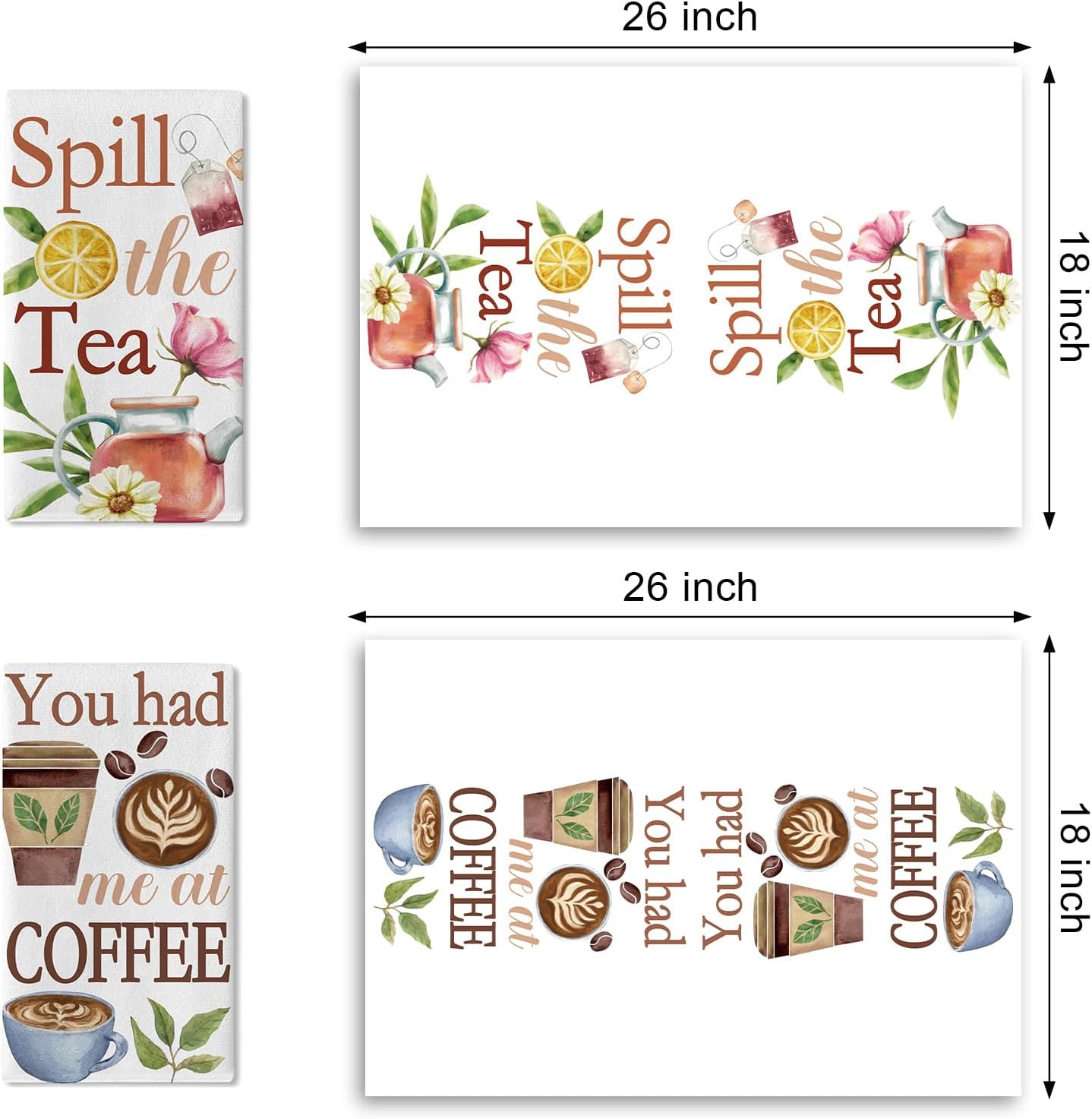 Toalla cocina You Had Me at Coffee para secar bebidas y hornear