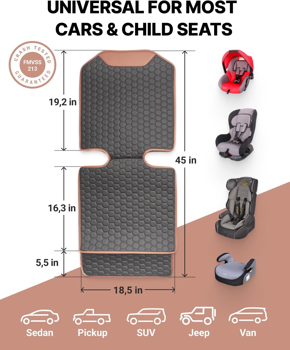 Protector asiento carro cuero infantil anti suciedad