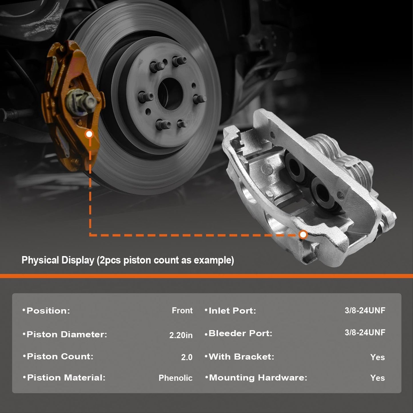 Pinza freno delantero comp Ford E-350/E-250 99-07