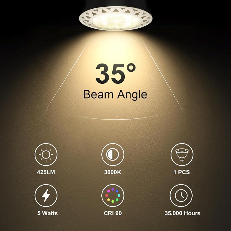 Bombilla LED MR16 5W 3000K base GU5.3