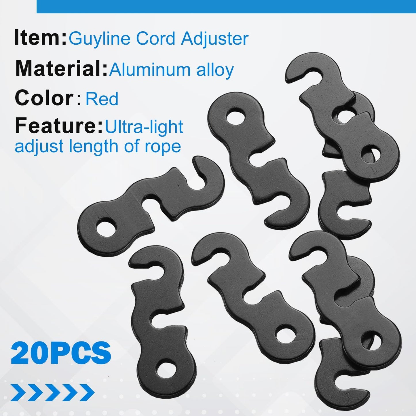 Tensor cuerda aluminio para tienda campaña camping