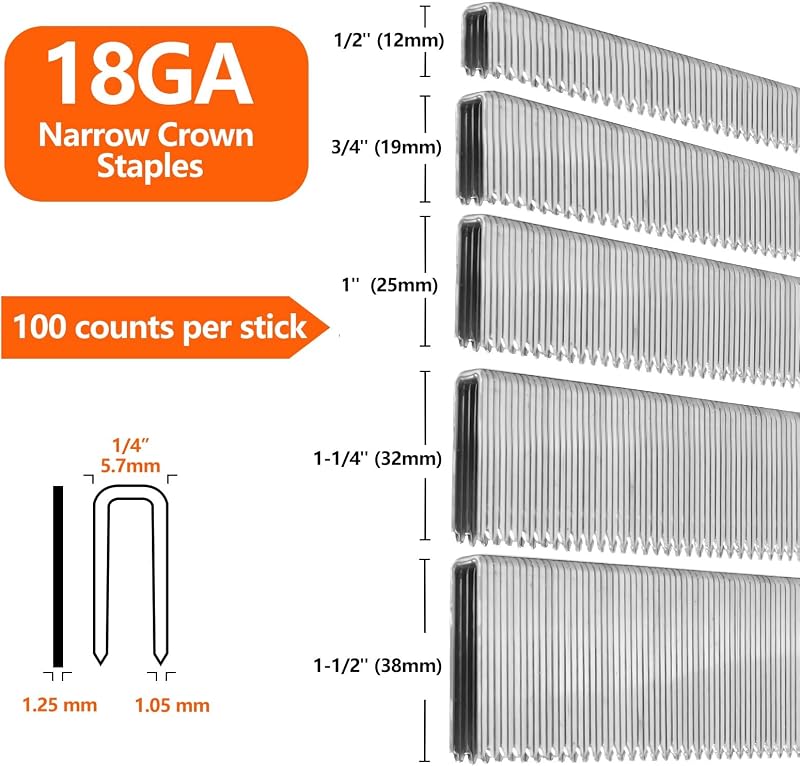 1000 Grapas Corona Estrecha 1-1/4pulg Galvanizadas