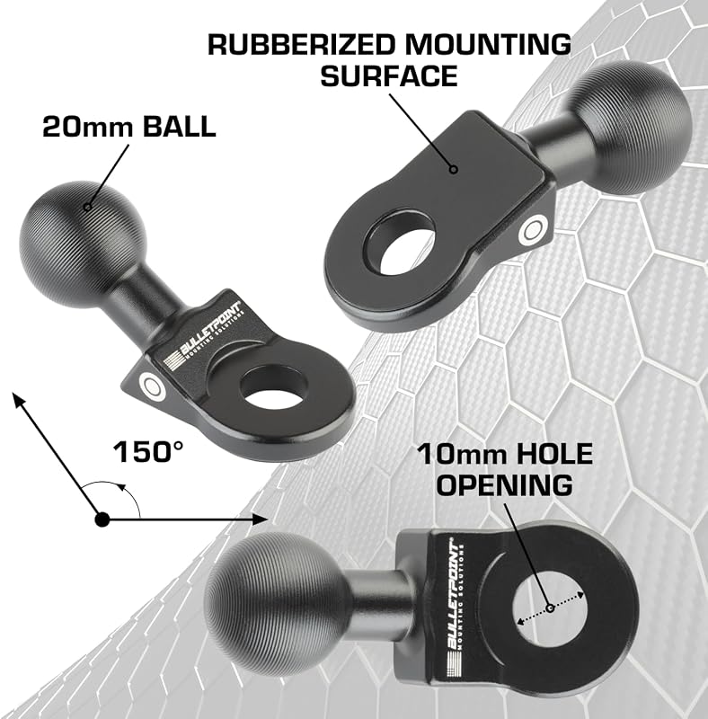 Montaje perno aluminio bola integrada 2cm