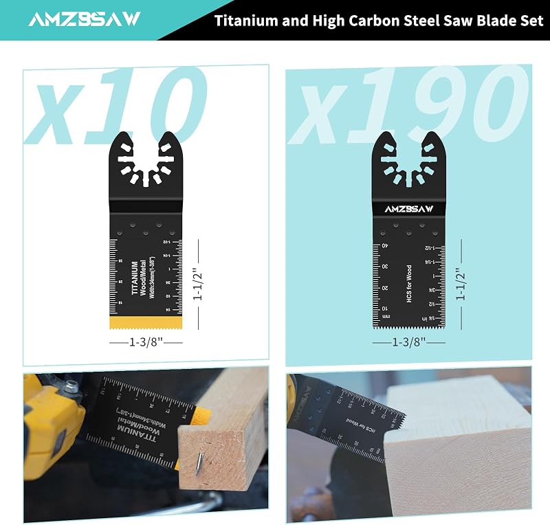 200 Pzas Hojas Herramienta Oscilante para Madera Metal