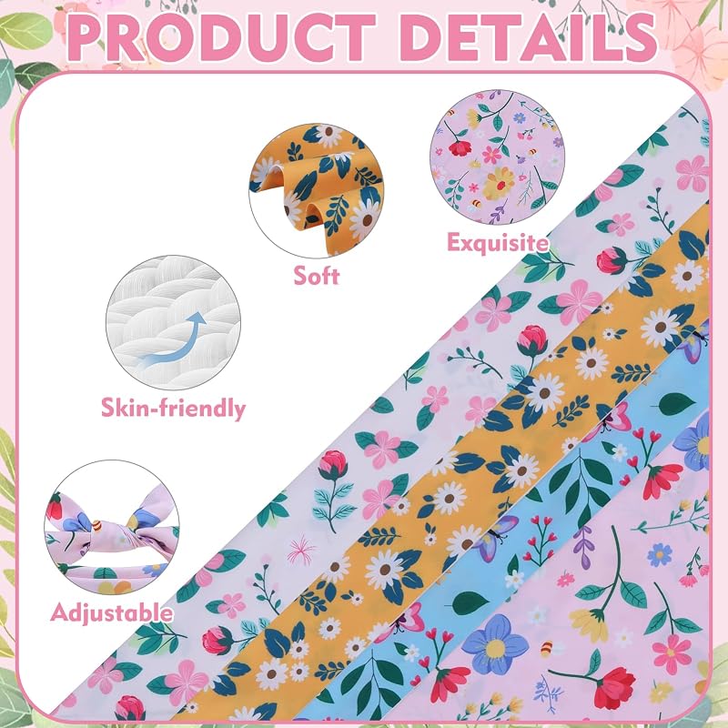 Bandana reversible floral para perros pequeños 4 pzas