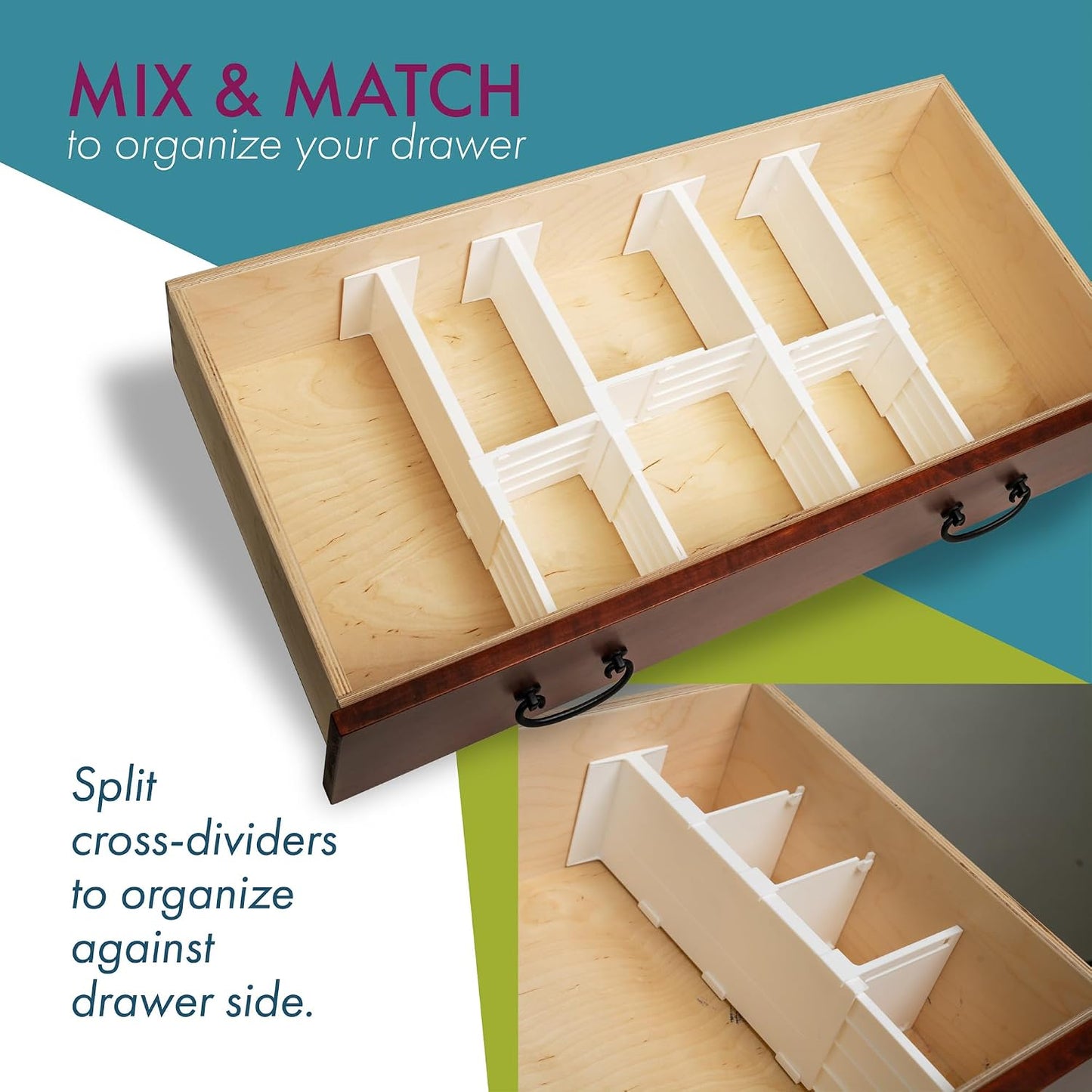Divisores cajones aparador set 4 4.5" profundidad