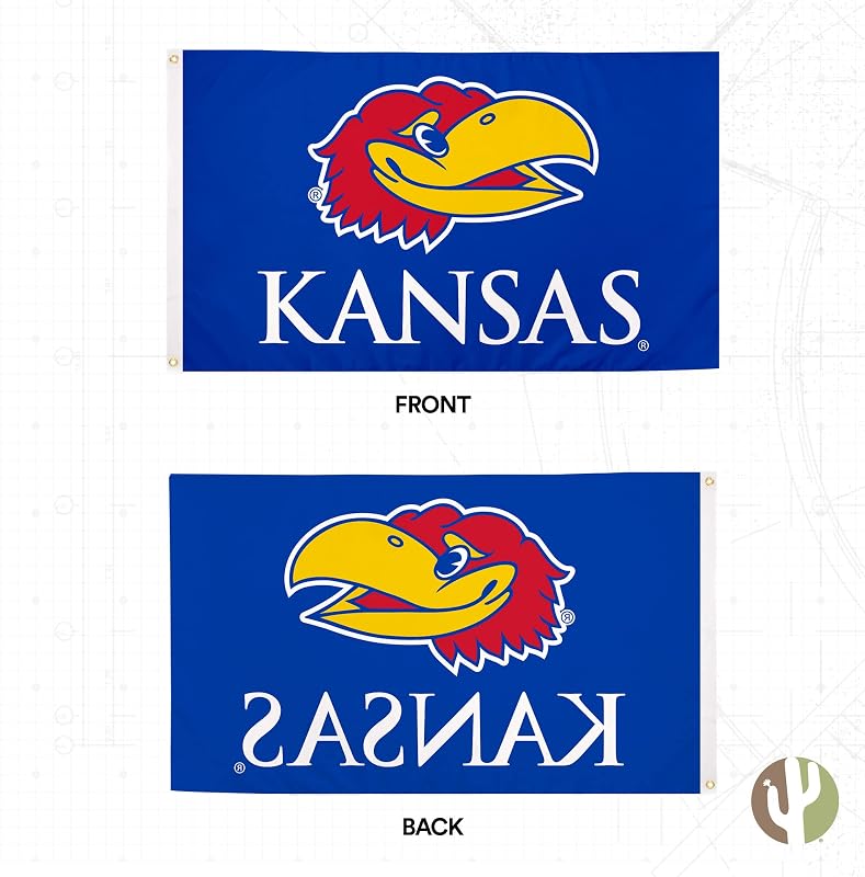 Bandera Jayhawks 3x5ft tela poliéster duradera
