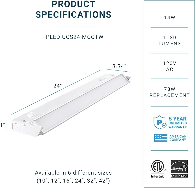 Iluminación LED giratoria PARMIDA 24" 14W 5CCT regulable