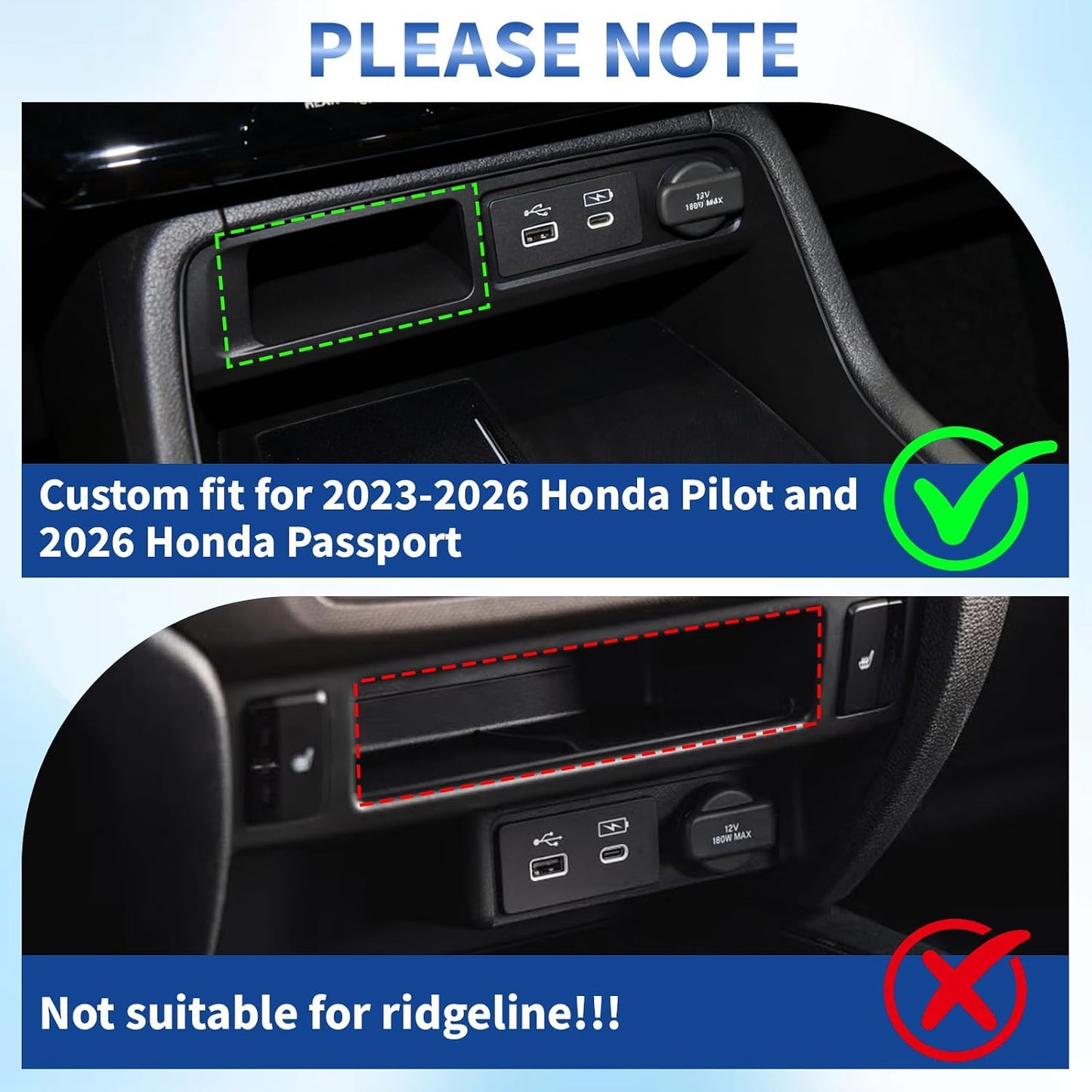 Organiz. cajón Honda Pilot/Passport con compartimento