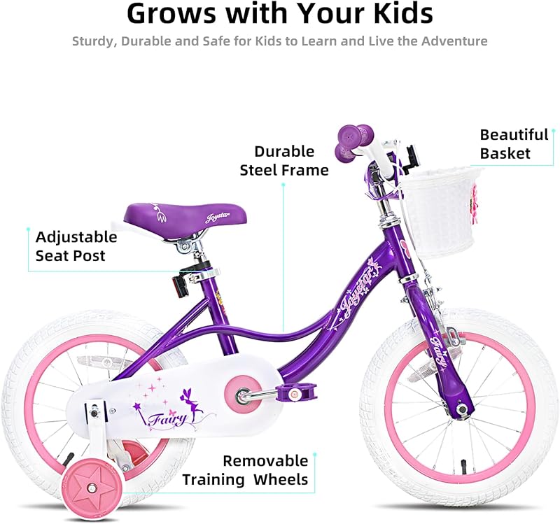 Bicicleta para niños 2-8 años con ruedas de entrenamiento