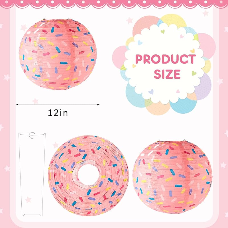 6 Linternas Papel Colgantes para Fiesta Cupcakes Baby Shower