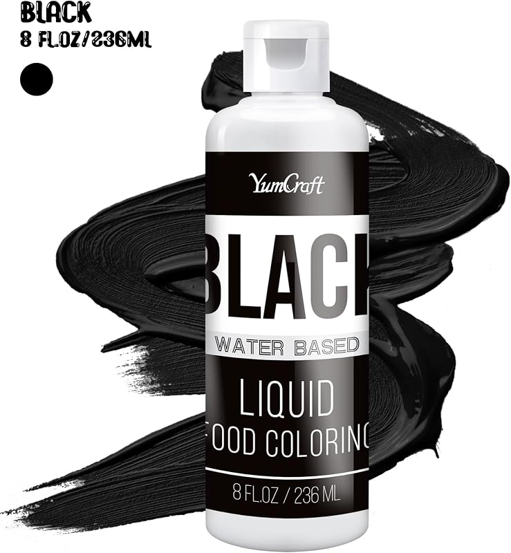 Colorante alimenticio líquido negro 8oz para fondant