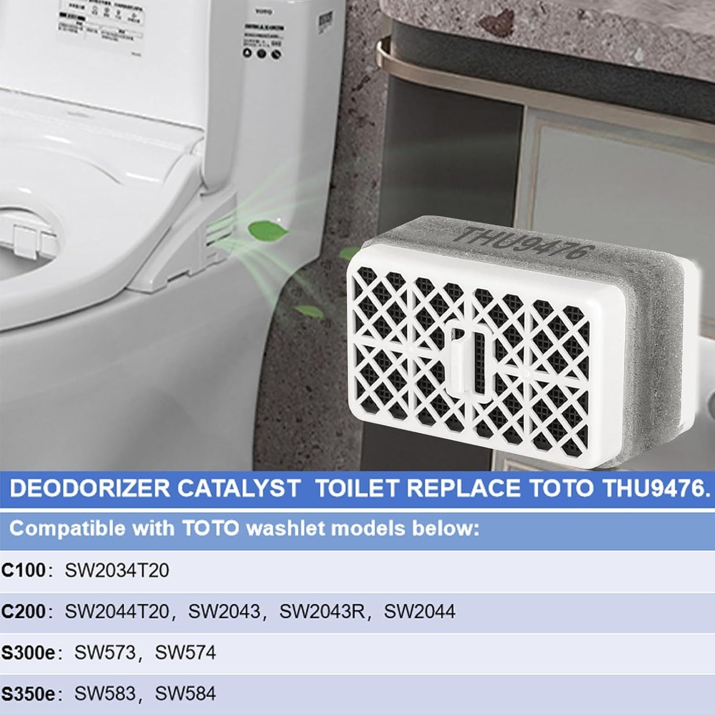 Repuesto filtro desodorizador TOTO para Washlet C100/C200