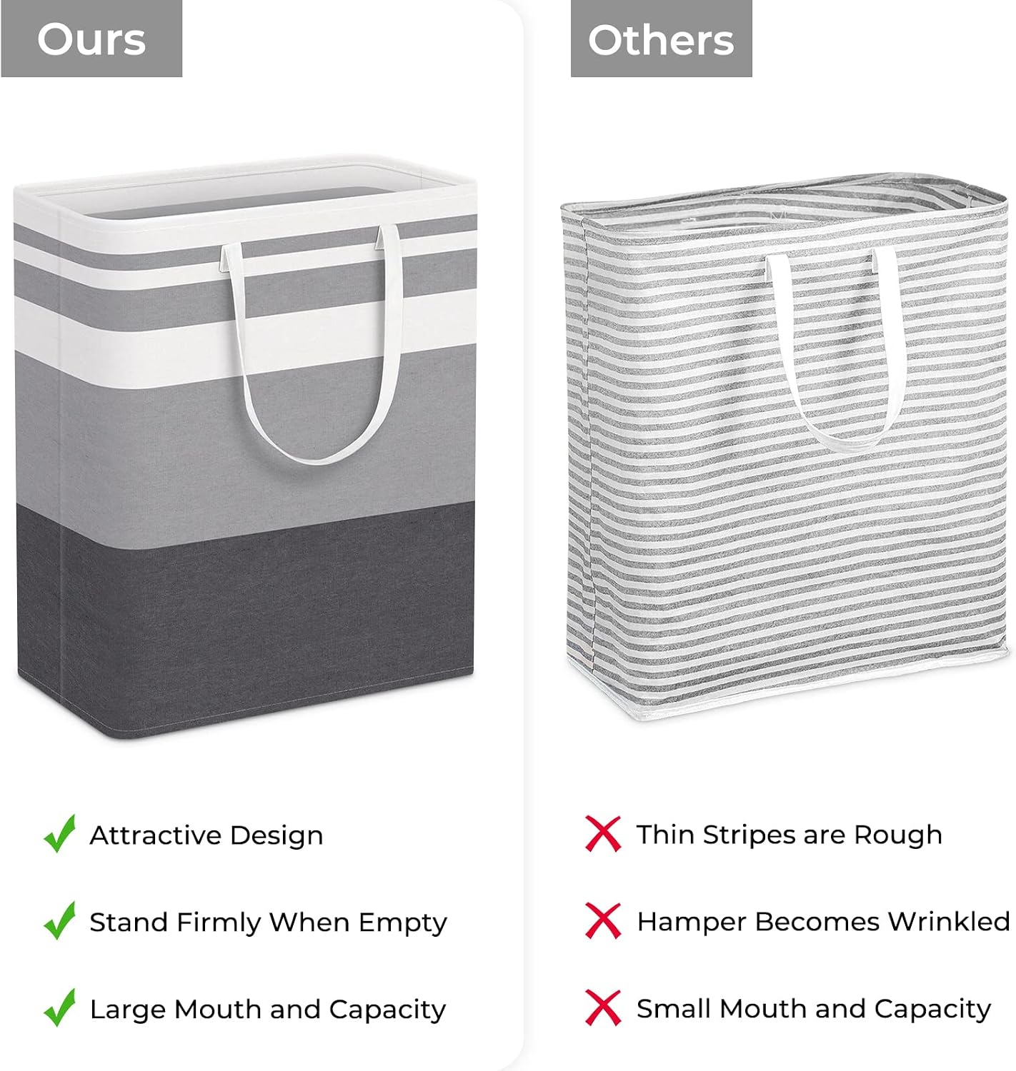 2 Cestas Lavandería Impermeable Plegable Asas Extendidas