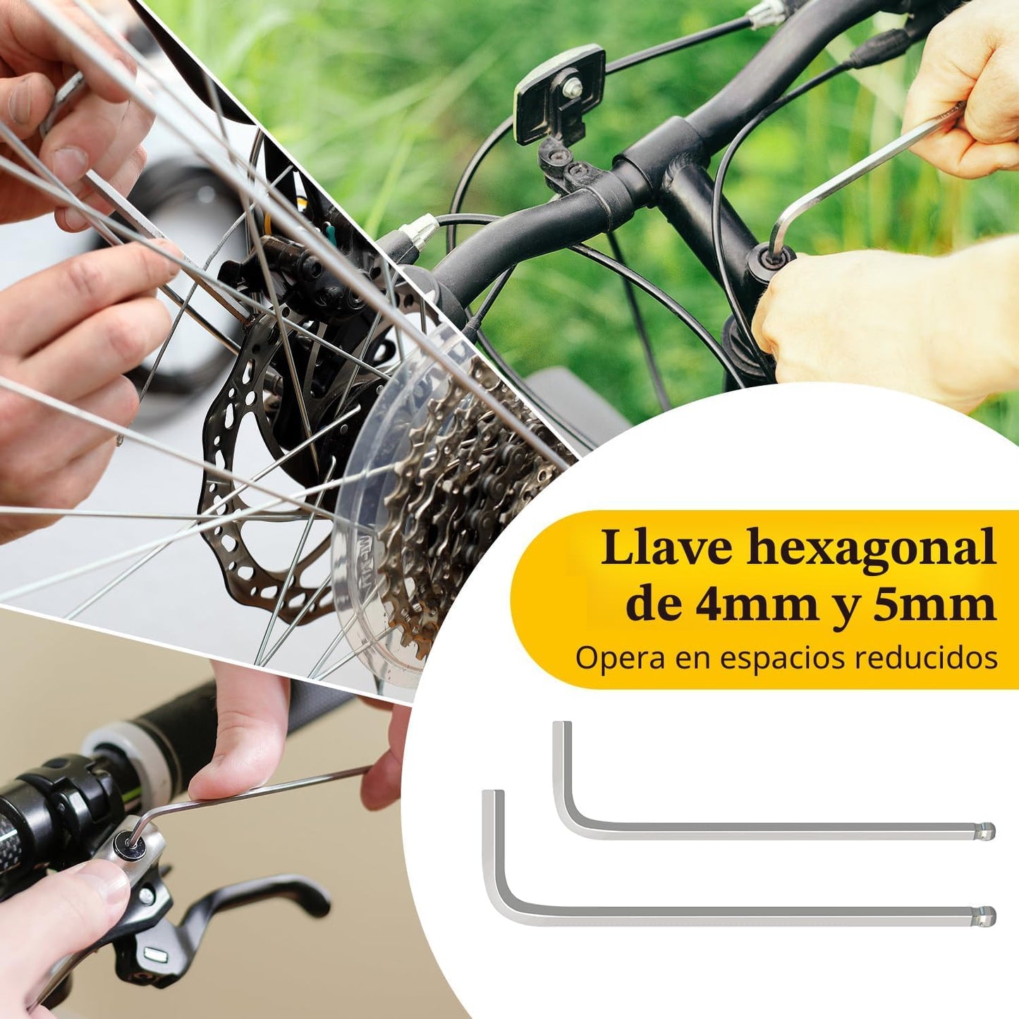 Kit reparación bicicleta 16 en 1 con bomba y herramientas
