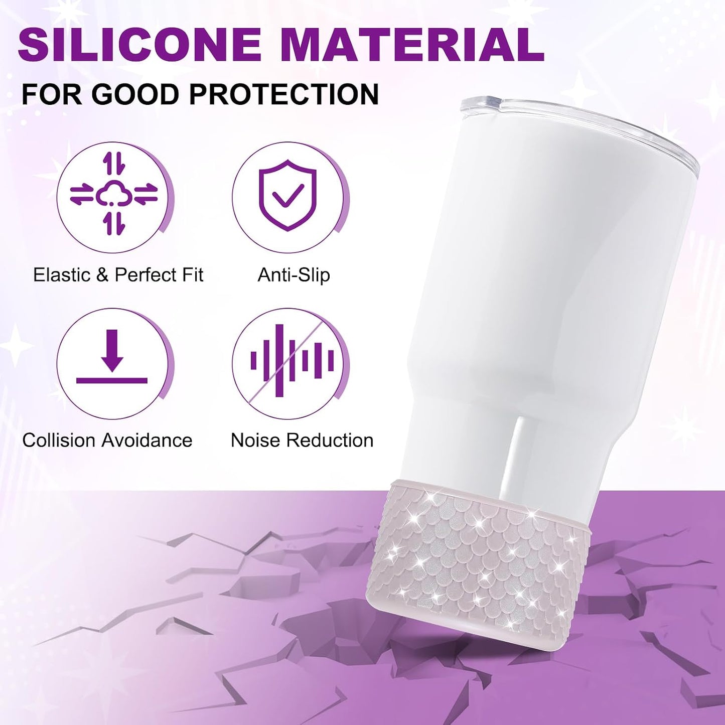 Funda silicona antiderrap para botella agua