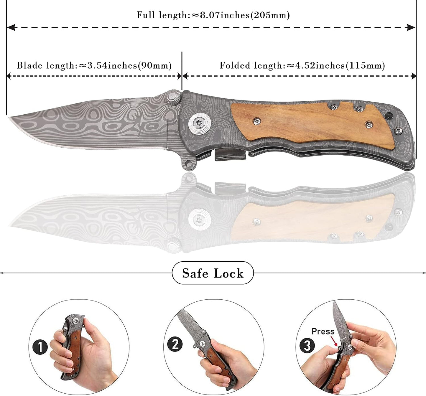 Cuchillo bolsillo grabado regalo padrastro cumpleaños navidad