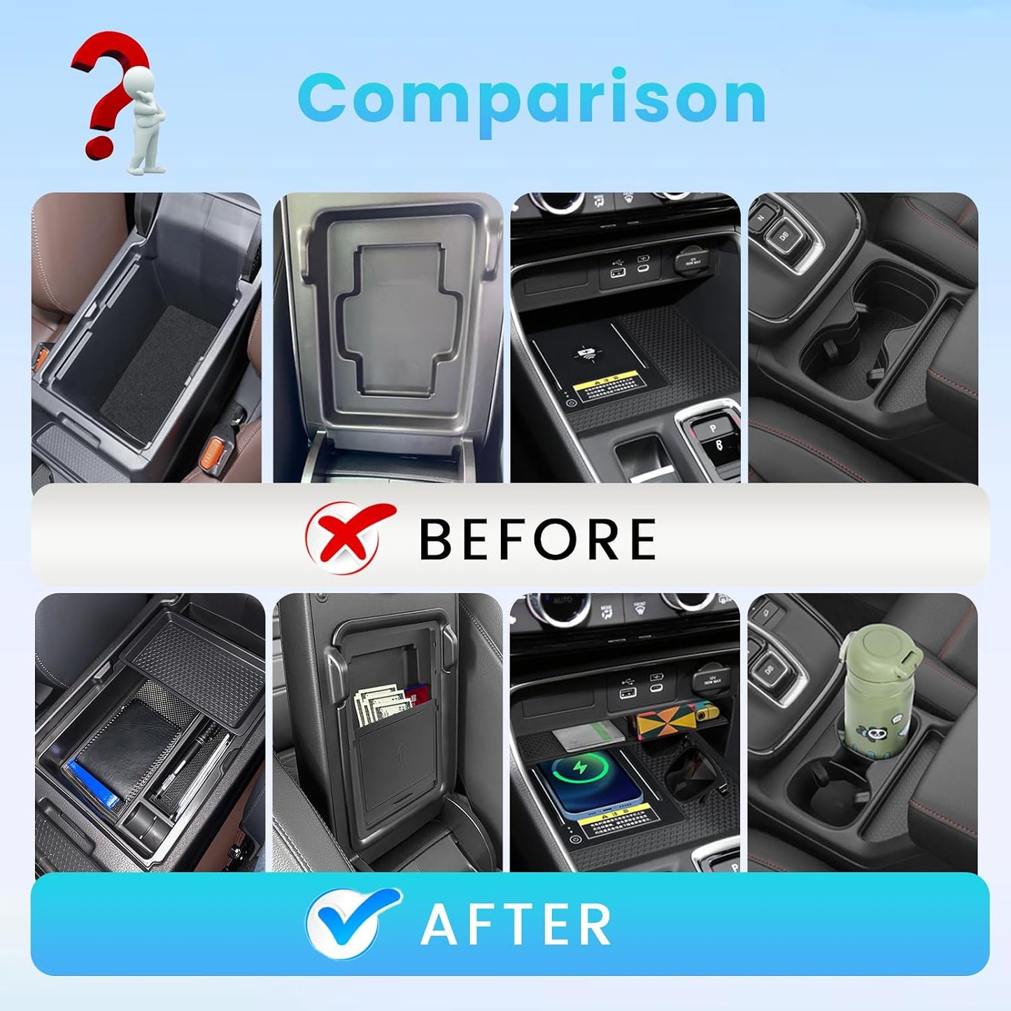 4 Pzas Organiz. Consola Central Honda CRV