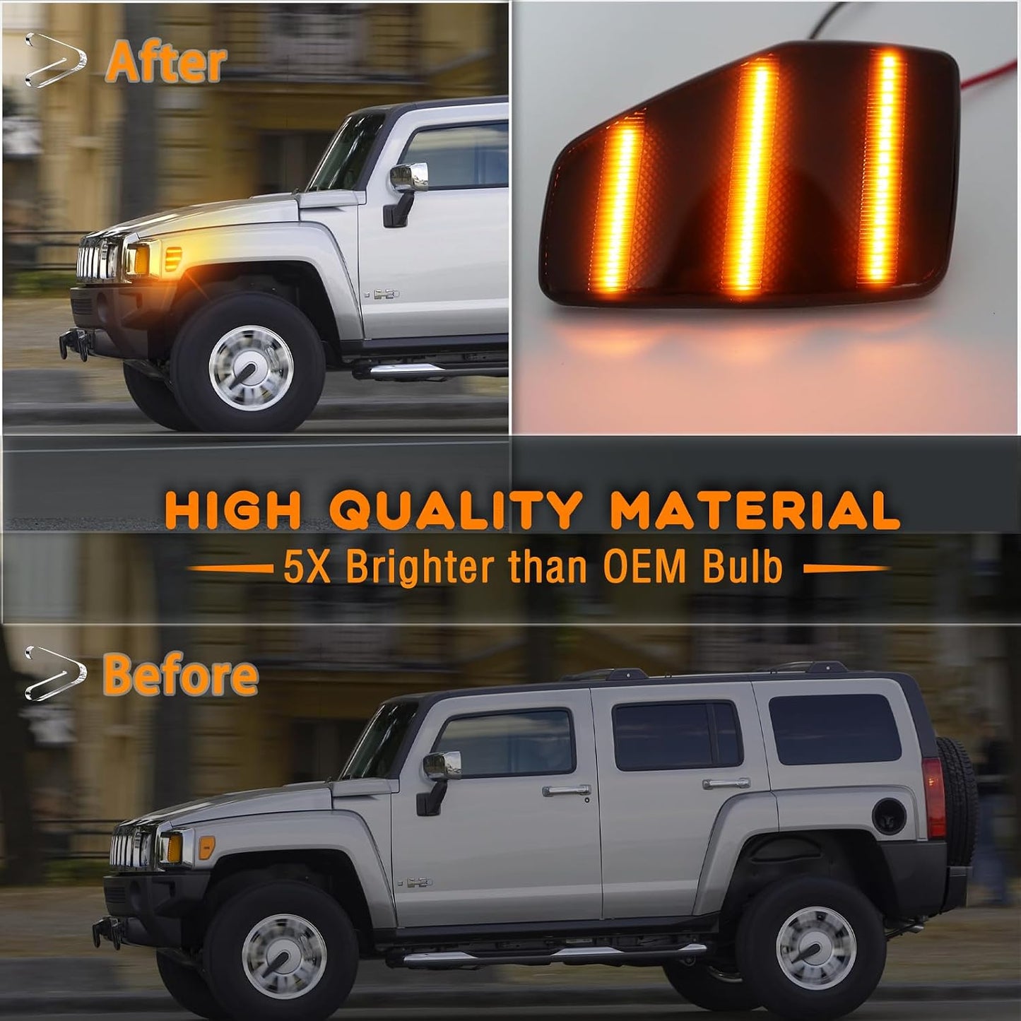 Kit Luz Marcadora LED Ámbar para Hummer H3 06-10 H3T 09-10