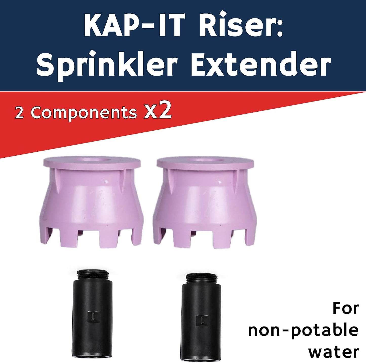 2 Pzas Extensión Elevador 1.5pulg Morado Adaptador Altura Césped