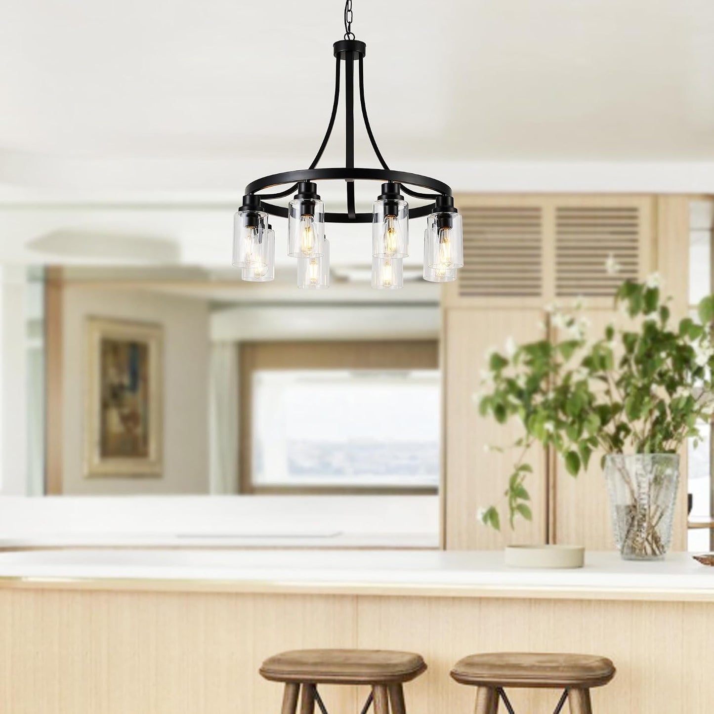 Candelabro 8 luces para comedor cocina lámpara colgante