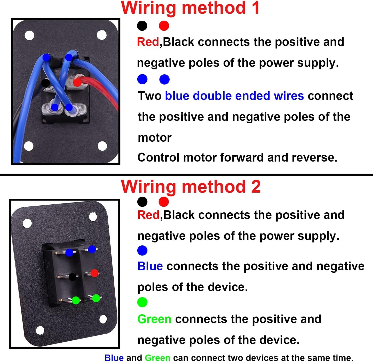 Interruptor 12V 10A 6pines 3posiciones control motor