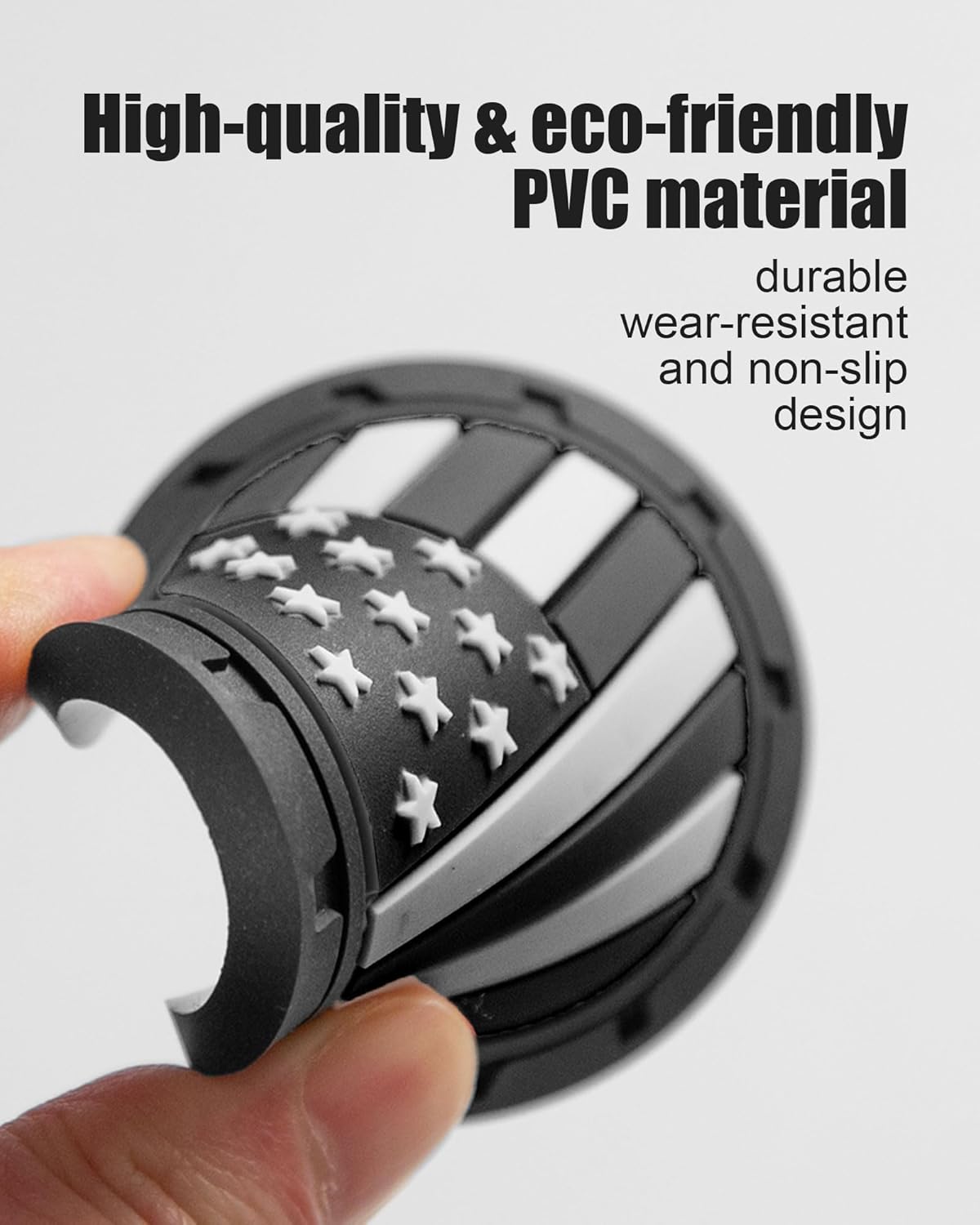 Portavasos auto 4uds bandera USA 2.75pulg antiderrap