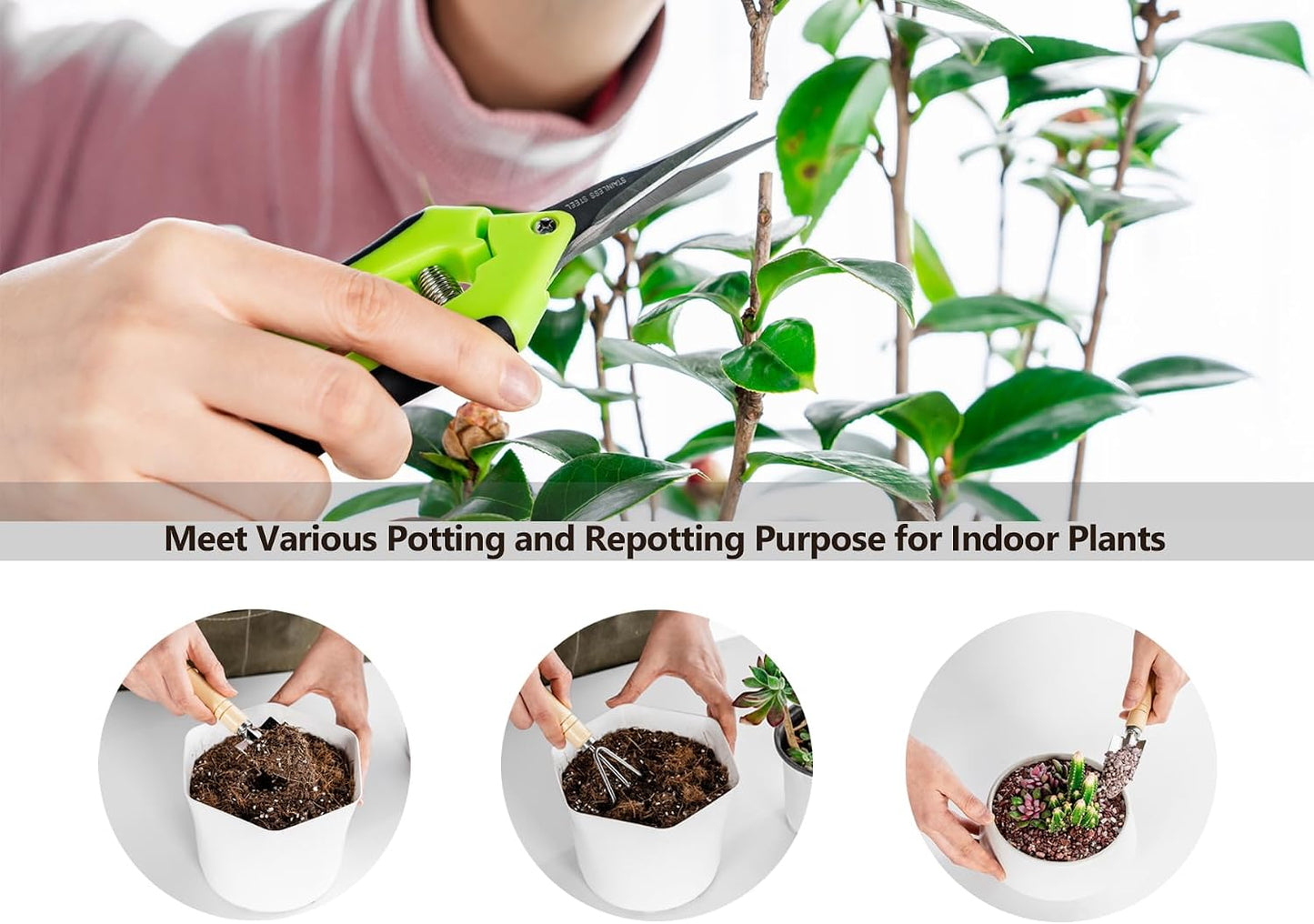 Kit 5 Pzas Herramientas Jardinería Mini Jardín