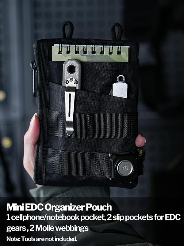 Organiz. EDC con 4 ranuras y 2 bolsillos XPAC-negro