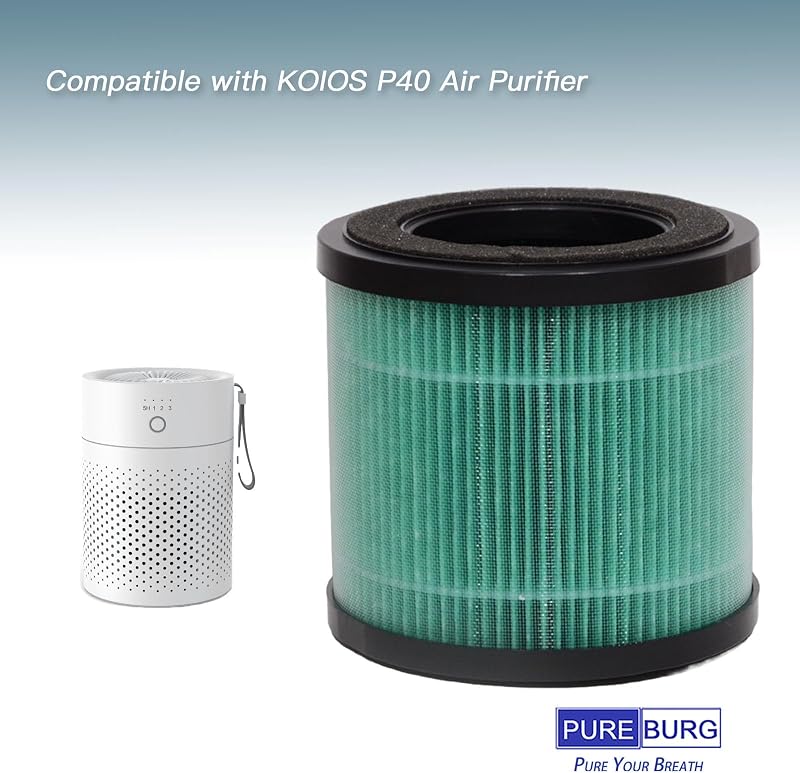 Filtro repuesto KOIOS P40 4uds carbón HEPA H13 3 etapas