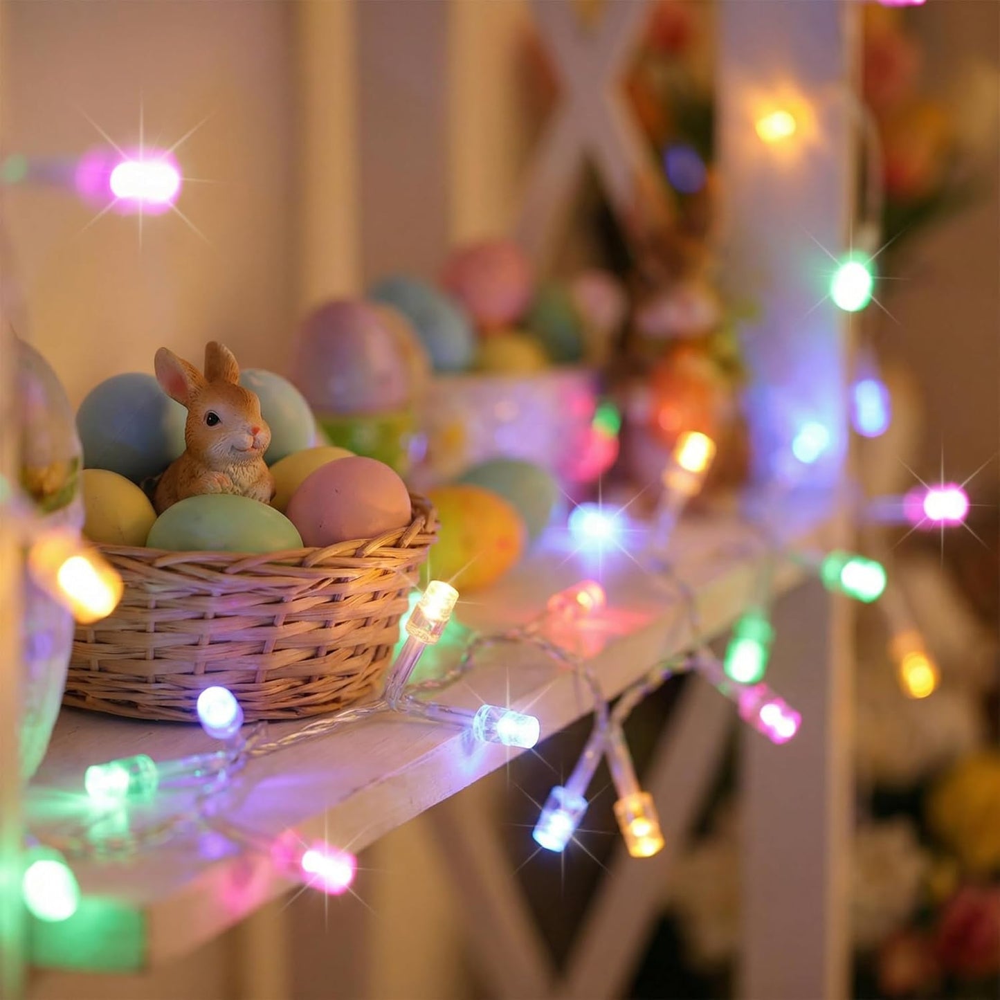 Guirnalda Luces Pascua 100 LED 33pies Color Pastel Exteriores
