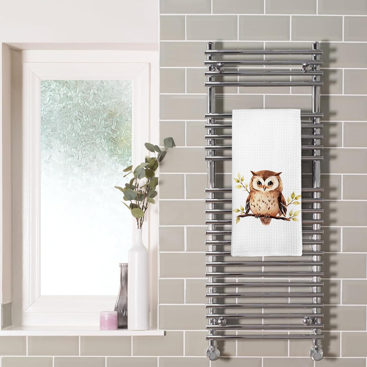 Toallas de cocina con diseño de búho decorativas para baño