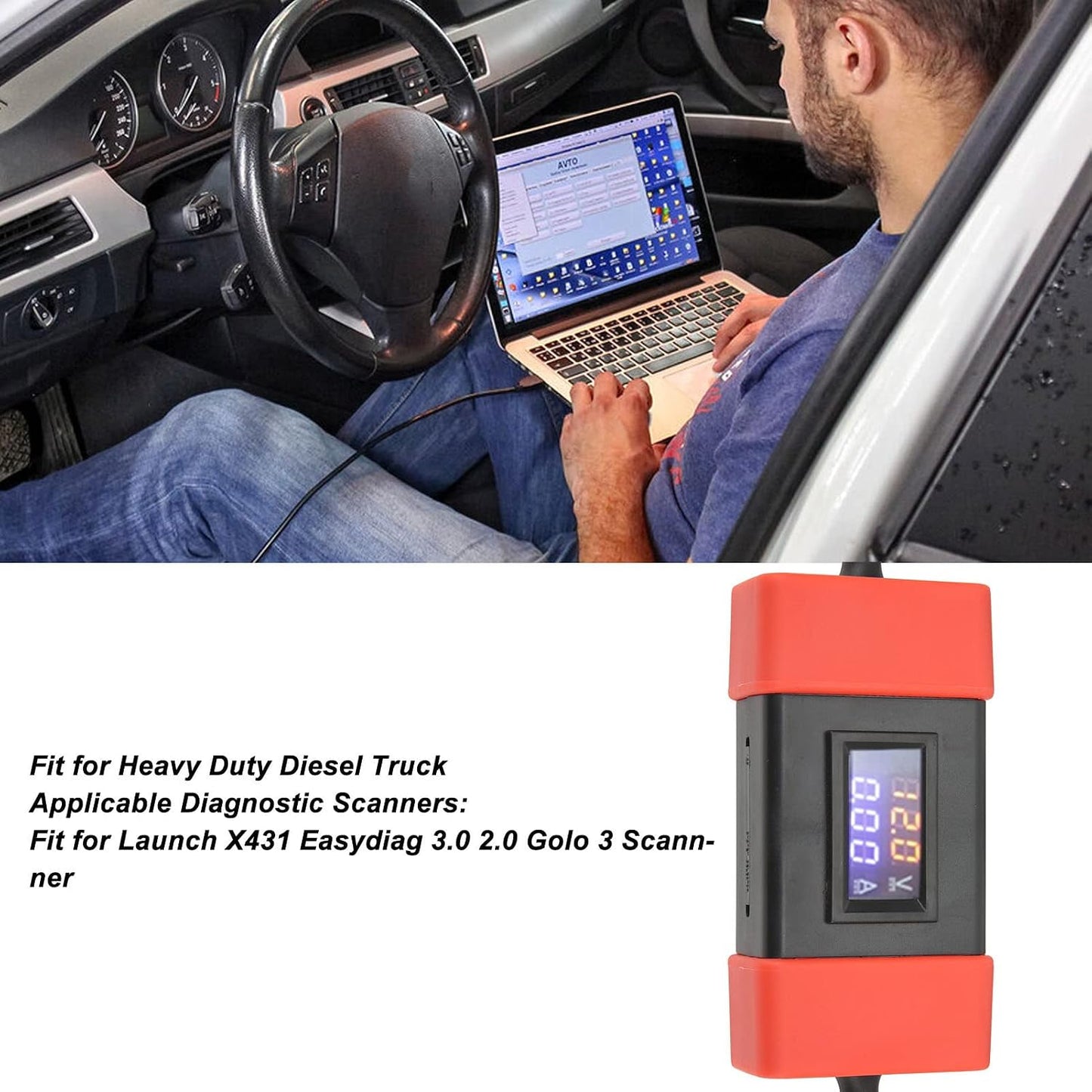 Adaptador OBD2 camión 24V a 12V conector macho hembra