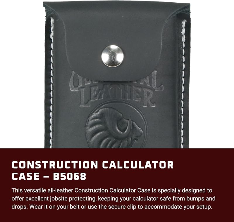 Estuche calculadora construcción negro comp cinturón 3"