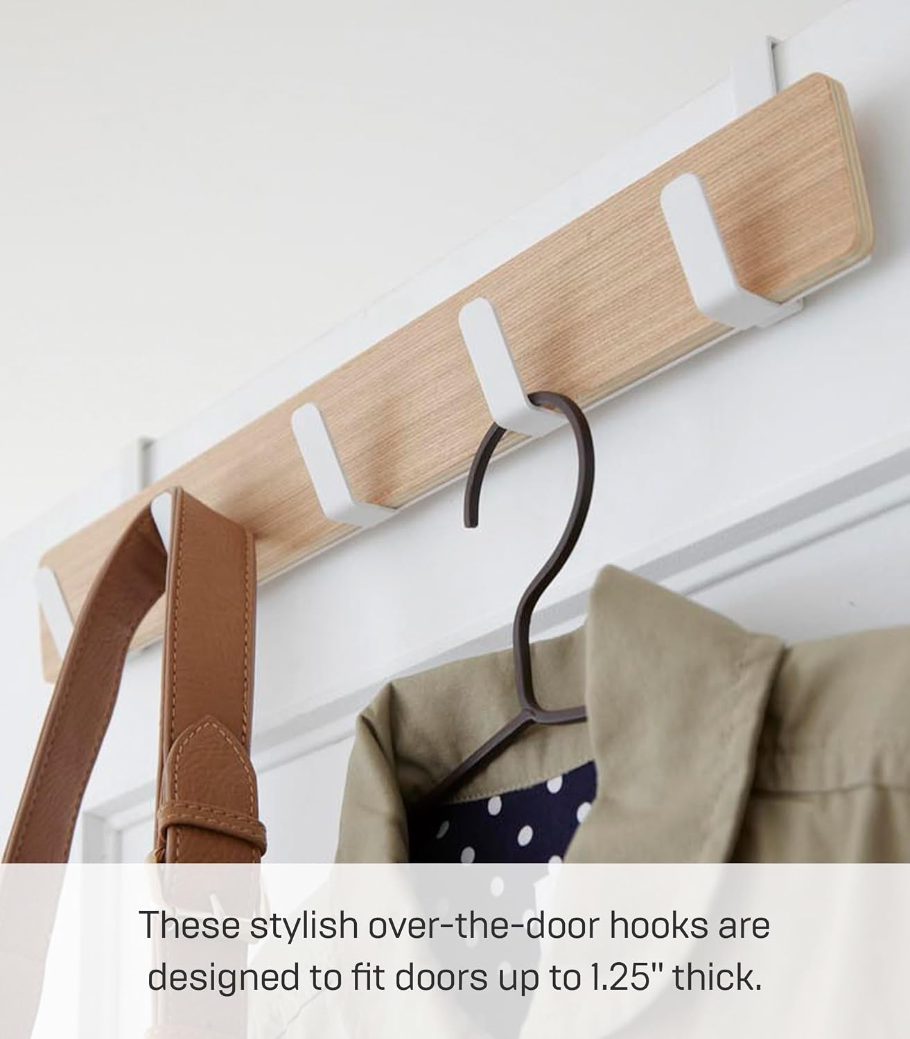 Ganchos para puerta madera montaje mínimo