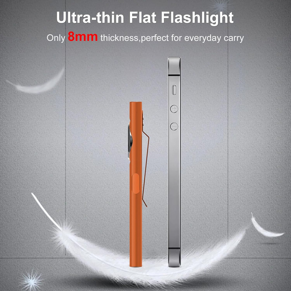 Linterna E5 EDC recargable 600 lúmenes USB-C IPX4 naranja
