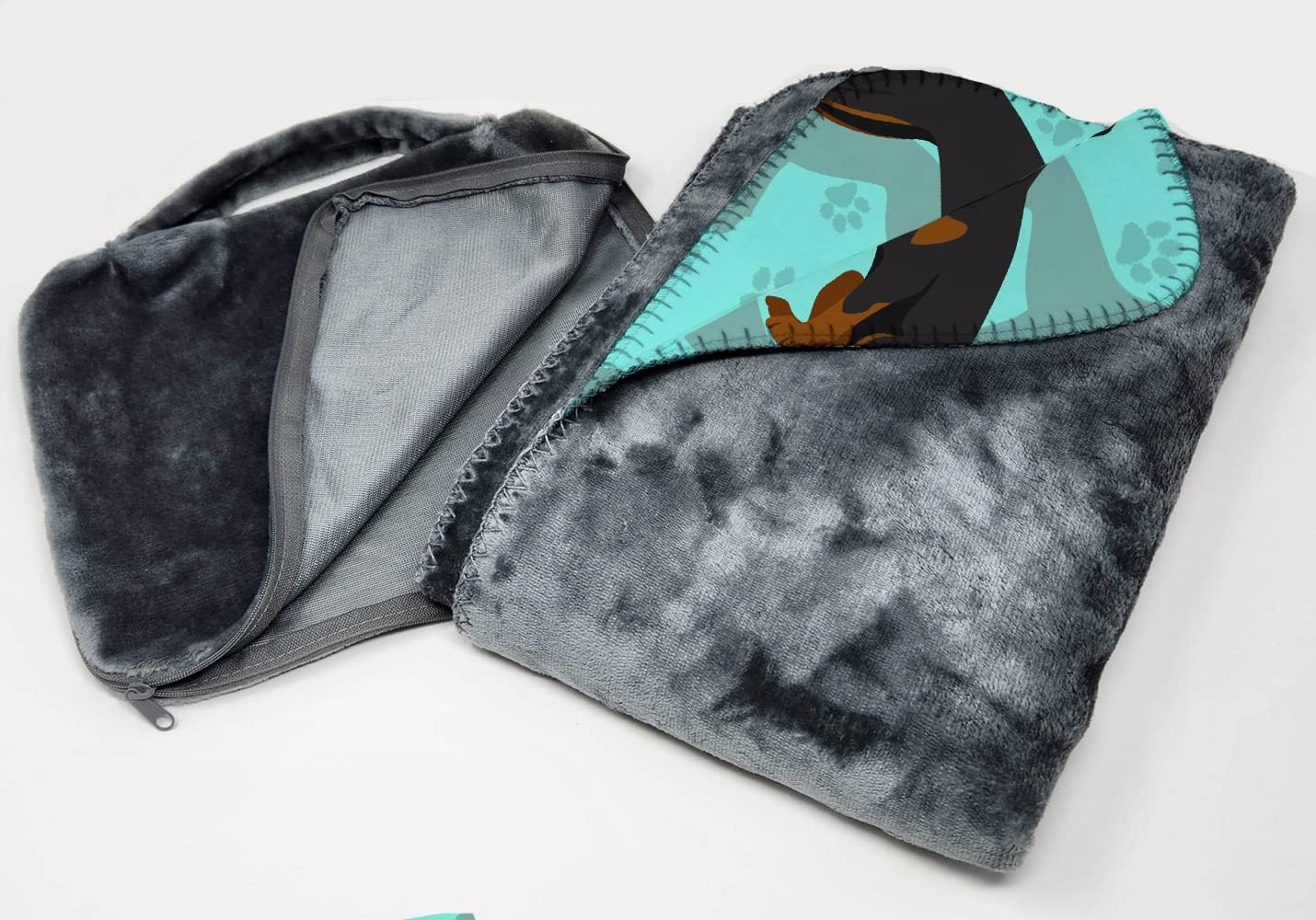 Manta viaje suave con bolsa para avión doberman pinscher