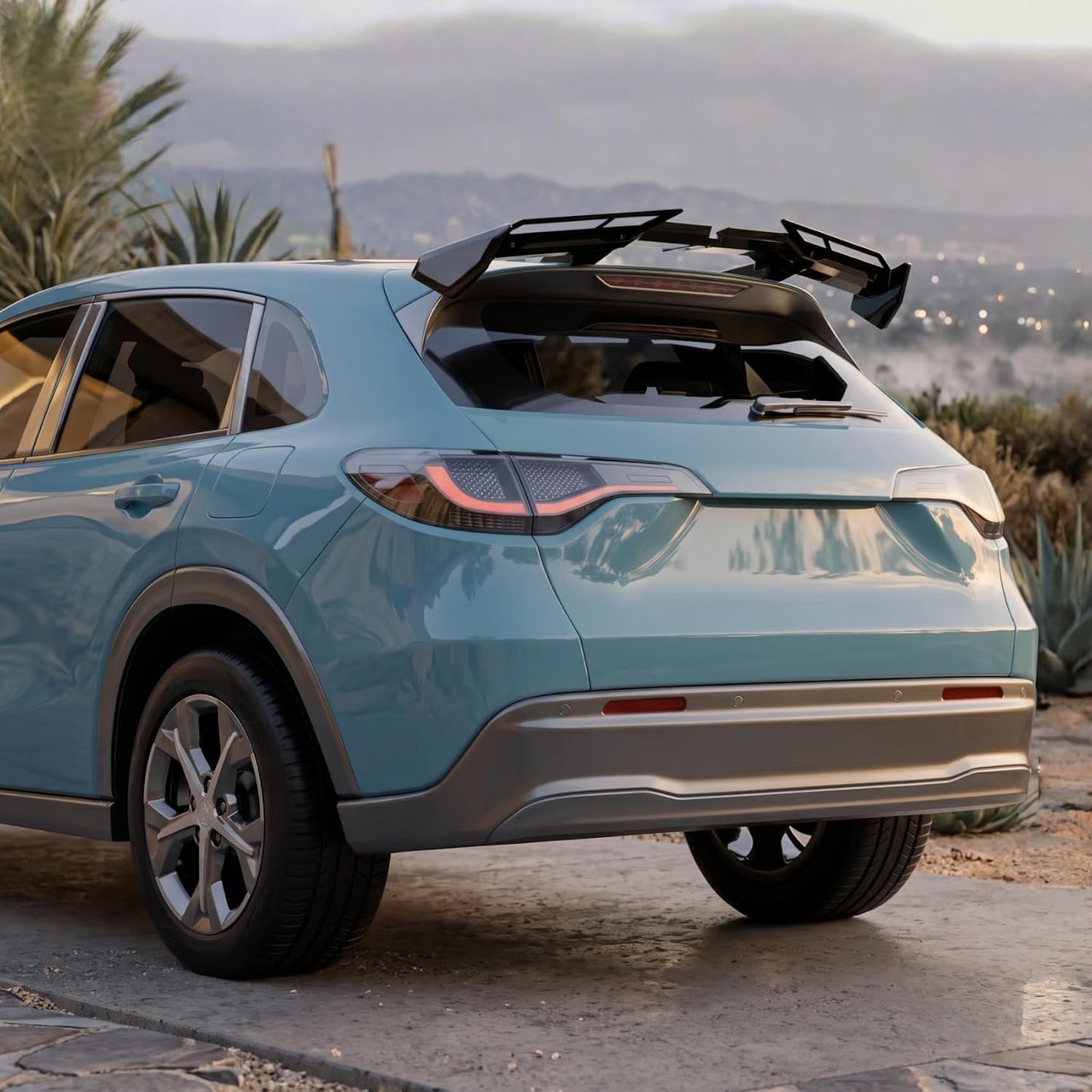 Ala alerón techo trasera negro brillante comp Honda Fit HR-V