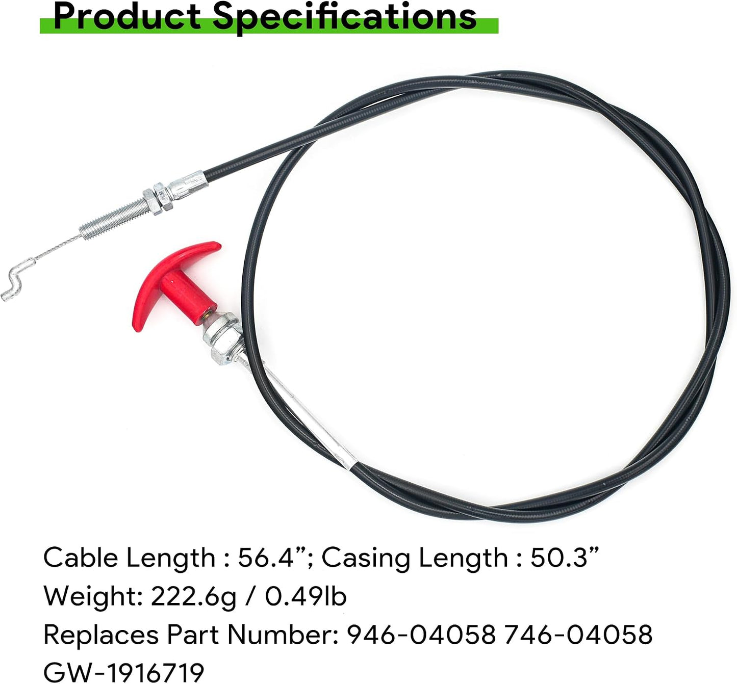 Cable embrague inverso cortacésped MTD Troy Bilt Bronco